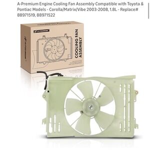 Engine Cooling Fan Assembly for Toyota Corolla Matrix Pontiac Vibe 2003-2008